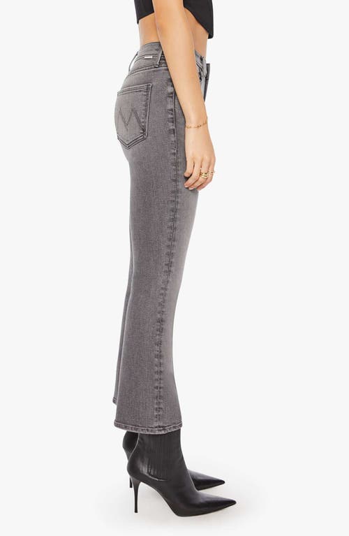 Mother The Outsider Flood High Waist Ankle Bootcut Jeans In Gray