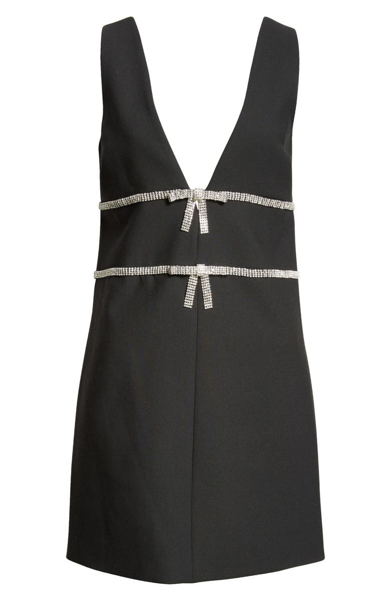 Cinq à Sept Chani Rhinestone Bow Detail Cocktail Minidress, Alternate, color, 