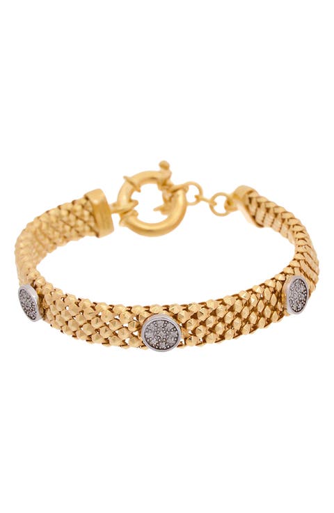 Diamond Circle Chain Bracelet - 0.15ct.