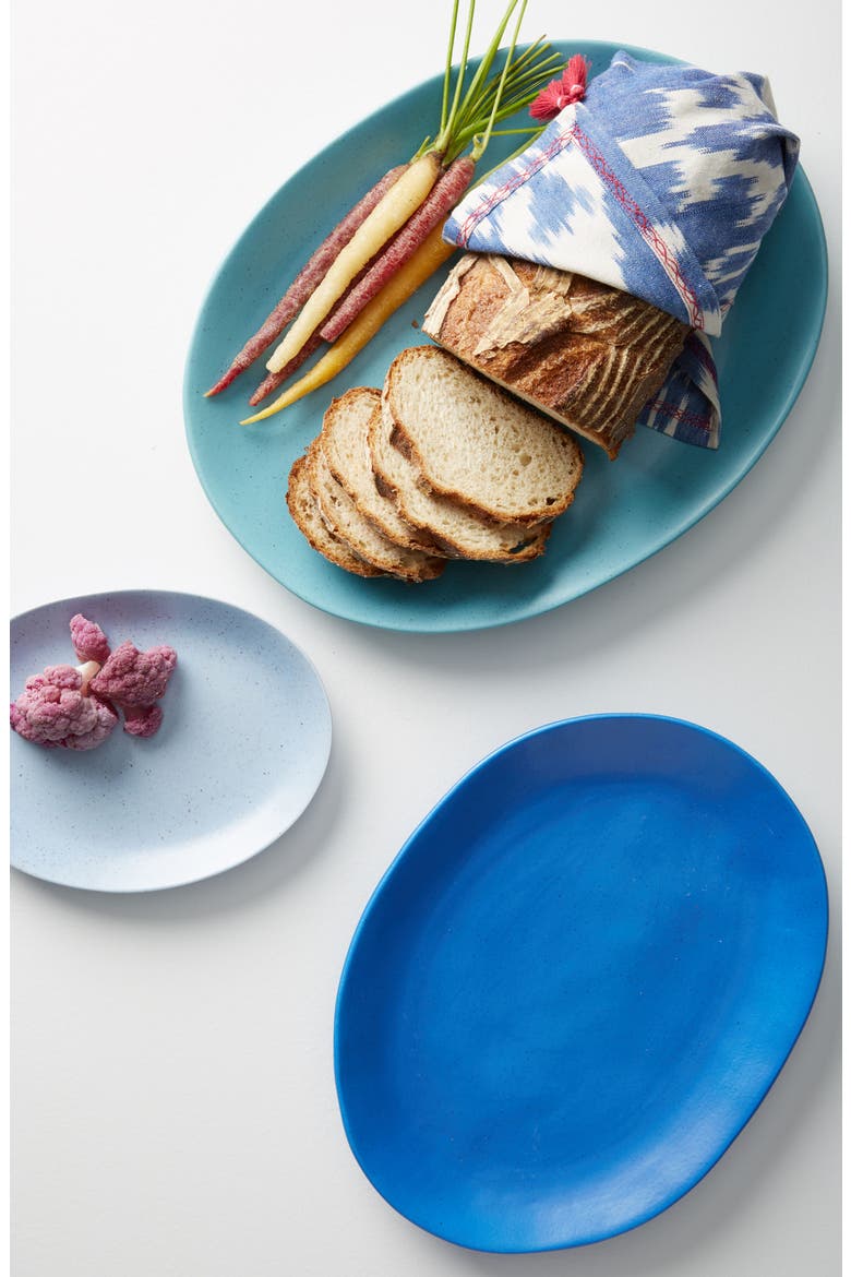 Anthropologie Color Study Earthenware Serving Plate, Alternate, color, DARK BLUE