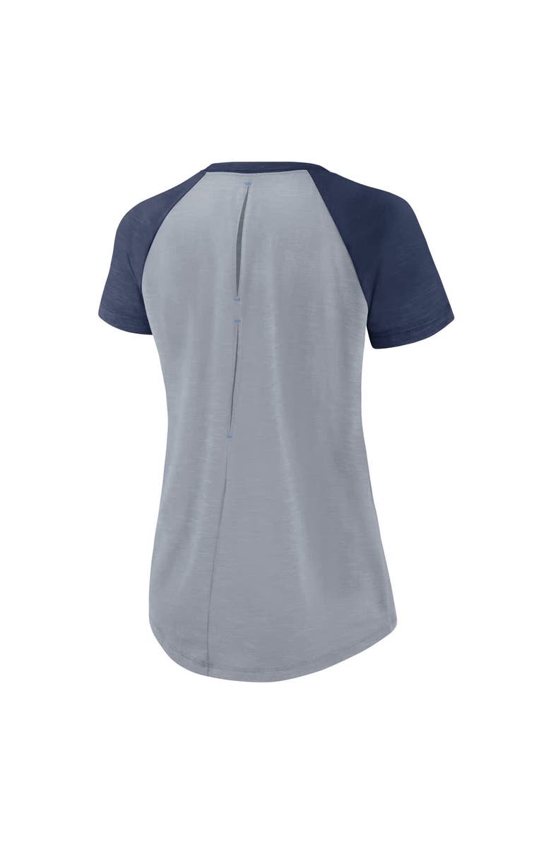 Nike Women's Nike Heather Gray Tampa Bay Rays Summer Breeze Raglan Fashion T-Shirt, Alternate, color, Heather Gray