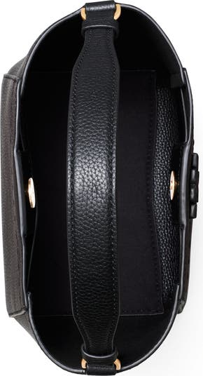 [ToryBurch]McGraw Small Bucket Bag - Black【残りわずか】 Small McGraw Bucket Bag: Women's Designer Crossbody Bags