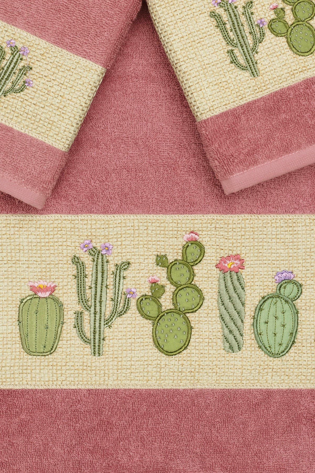 Linum Home Textiles Mila 3-Piece Embellished Towel Set - Tea Rose ...