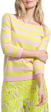 Isaac Mizrahi New York Stripe Scoop Neck Sweater