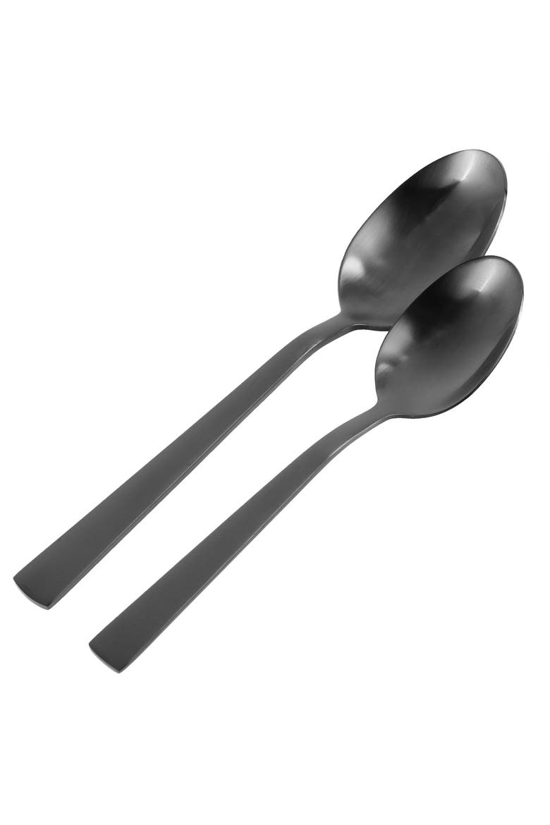 Earlston 20 Piece Stainless Steel Flatware Set, Alternate, color, Black