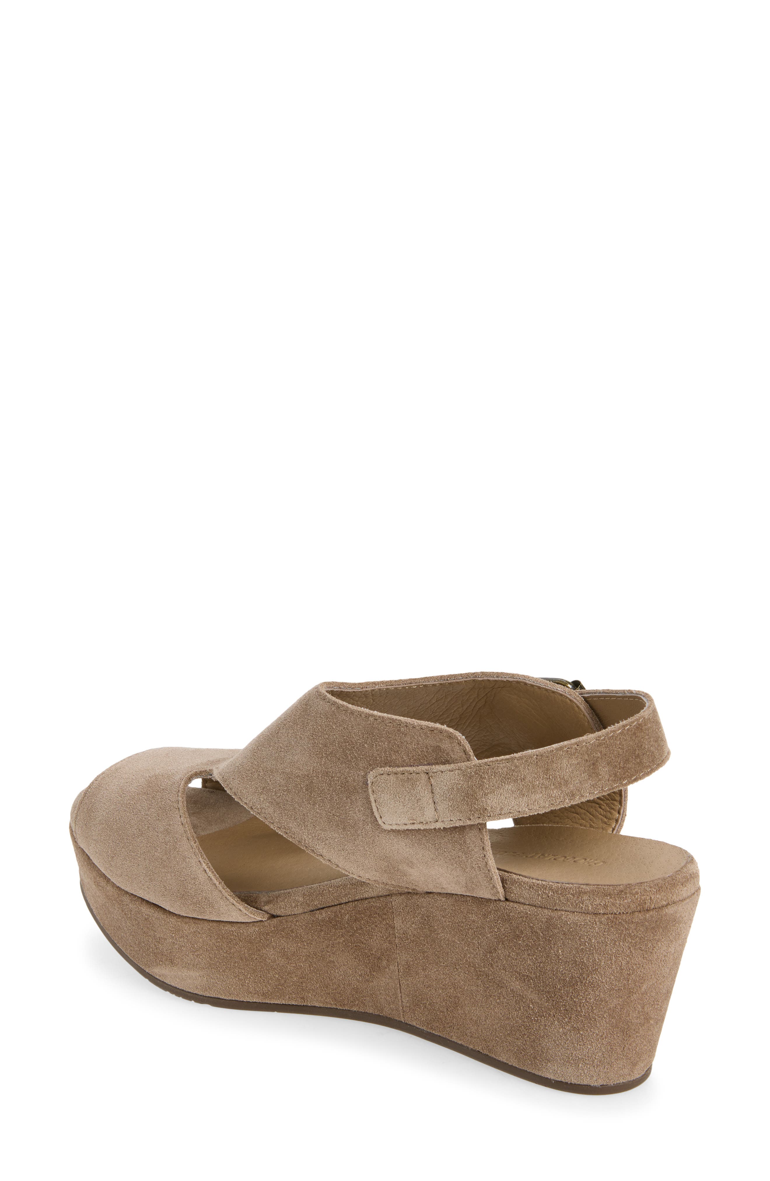 Werner Leather Wedge Sandal, Alternate, color, TAUPE SUEDE