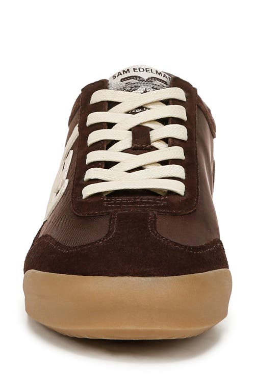 Sam Edelman Ivey Lace Up Sneaker Cafe Noir Brown Nylon