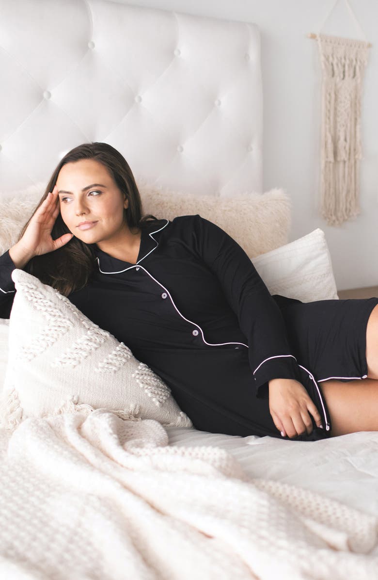 Kindred Bravely Clea Classic Long Sleeve Sleep Shirt, Alternate, color,