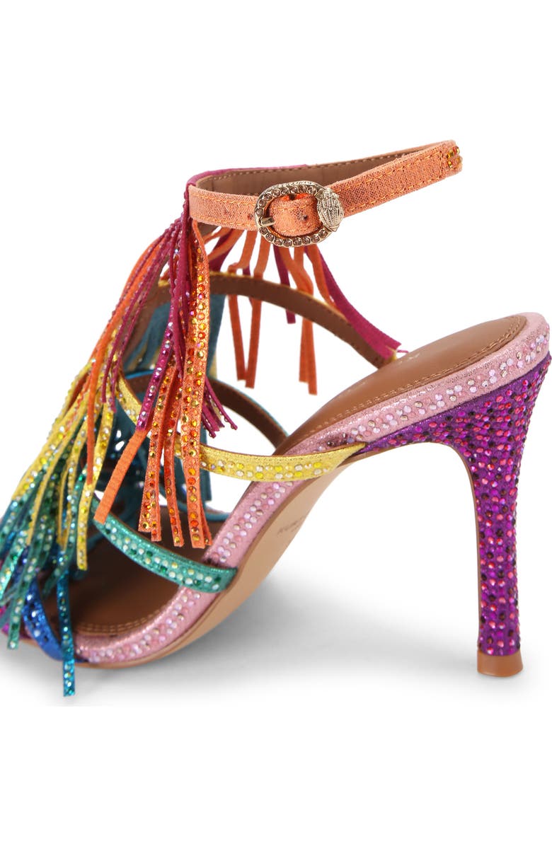 Kurt Geiger London Fringe Ankle Strap Sandal, Alternate, color,