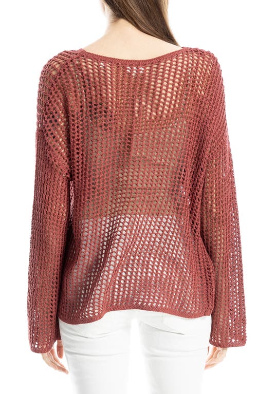 MAX STUDIO MAX STUDIO OVERSIZE OPEN KNIT SWEATER 