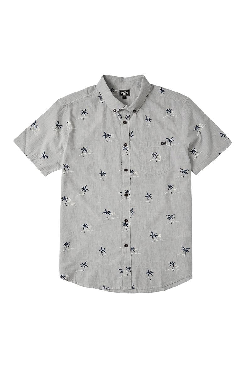 Kids' Sundays Button Down Shirt, Main, color, LIGHT GREY