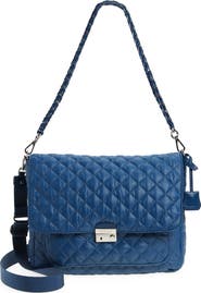 MZ Wallace Large Crosby Lock Quilted Nylon Crossbody Bag