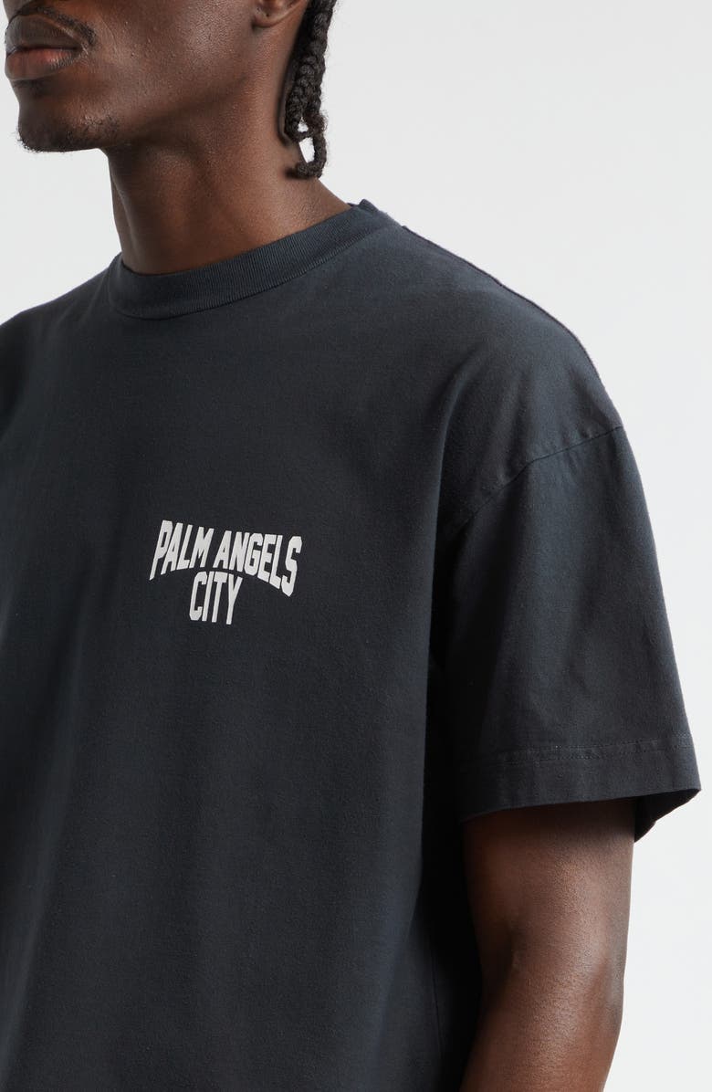 Palm Angels Cotton Logo Graphic T-Shirt, Alternate, color, 