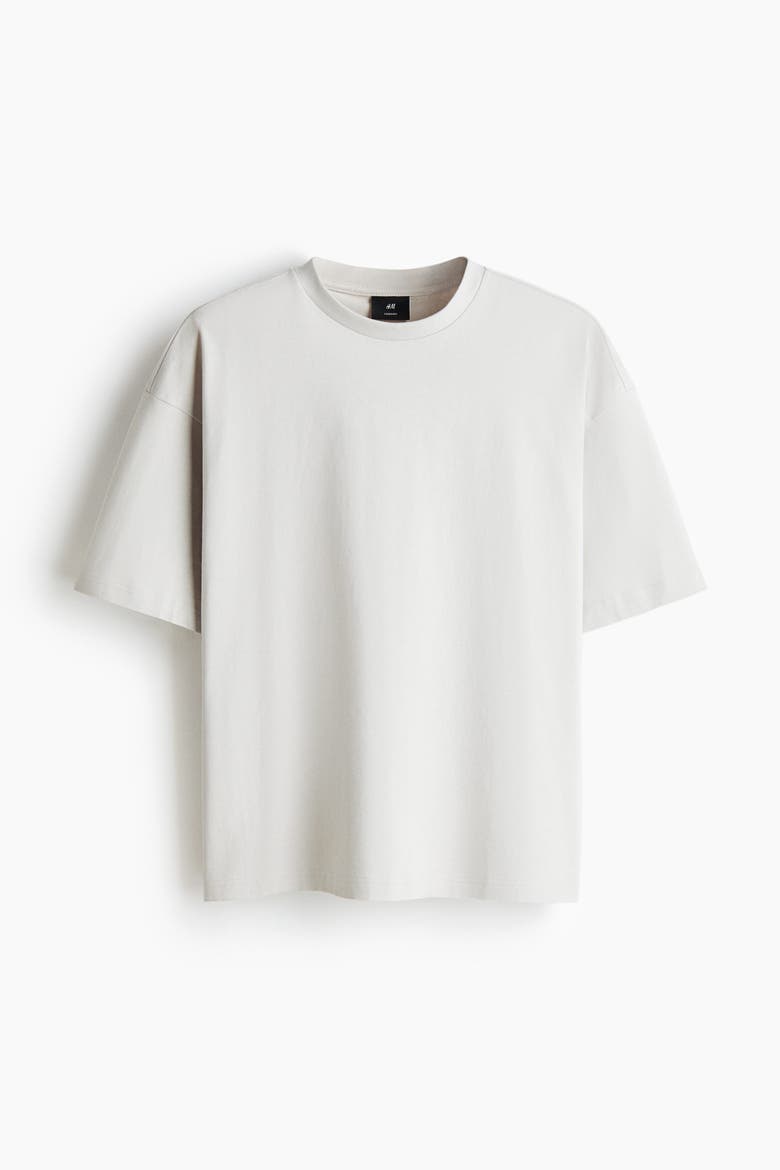 Oversized Fit Cotton T-shirt, Alternate, color, Light gray