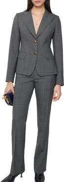 Burberry Check Wool Tailored Trousers