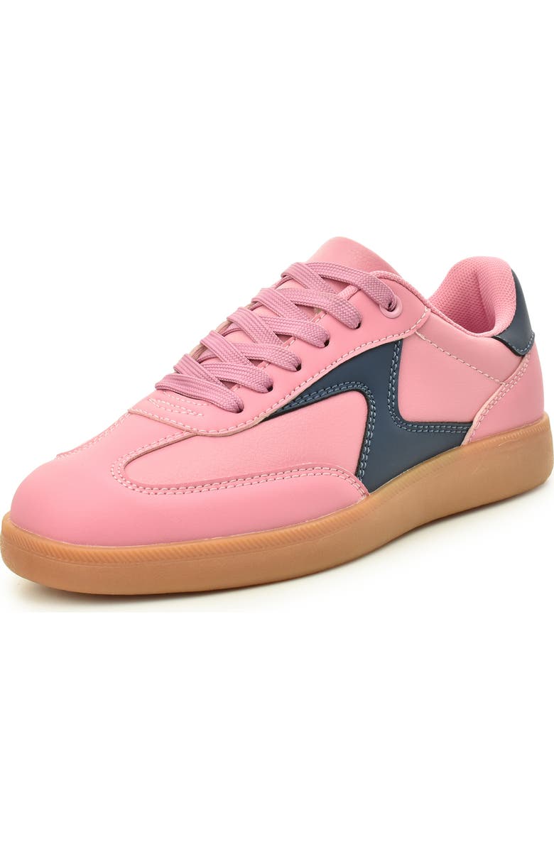 Nicole Miller Colorblock Low Top Sneaker, Main, color, Pink Navy
