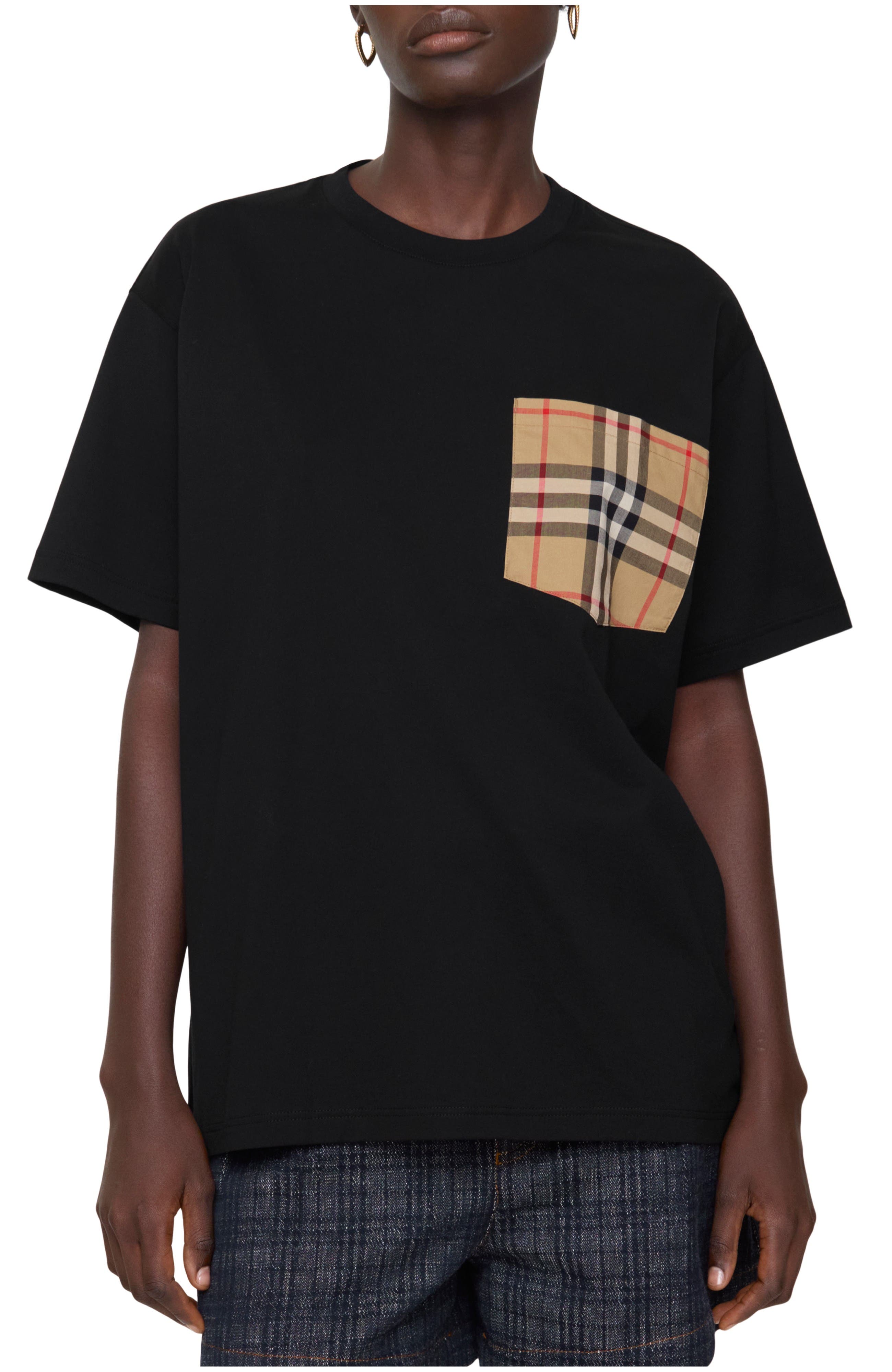 Check Pocket Cotton T-shirt