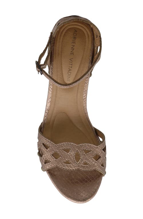Adrienne Vittadini Carolina Wedge Sandal In Copper