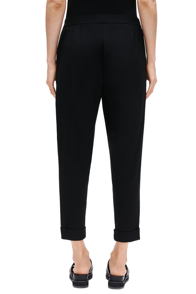 Cuffed Slouchy Ankle Pants, Alternate, color, BLACK