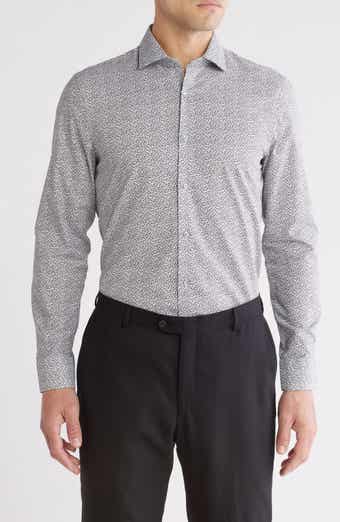 Perry Ellis Camo Floral Print Slim Fit Dress Shirt