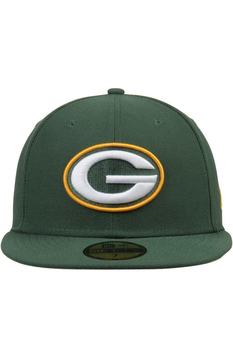 New Era Men's New Era Green Green Bay Packers Omaha 59FIFTY Fitted Hat, Alternate, color, Green