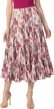 Kimi & Kai Women's Tiered Midi Skirt