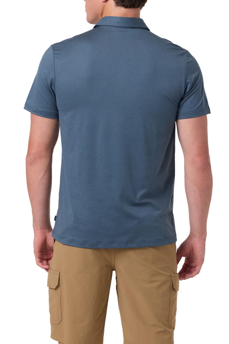 TRVLR UPF Performance Polo, Alternate, color, HEATHER DARK SLATE