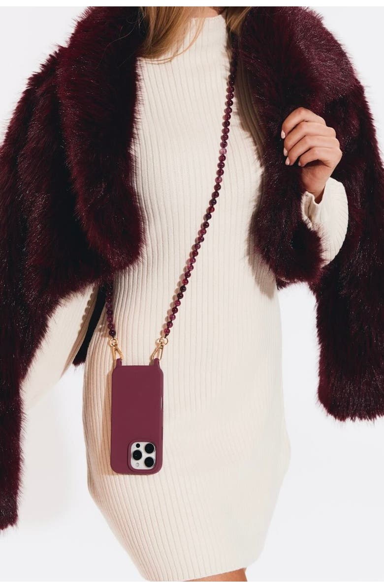 Cordée Cases Scarlett Phone Chain, Alternate, color, Burgundy