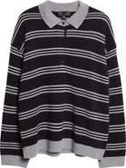 Nili Lotan Galvez Stripe Cashmere Polo Sweater