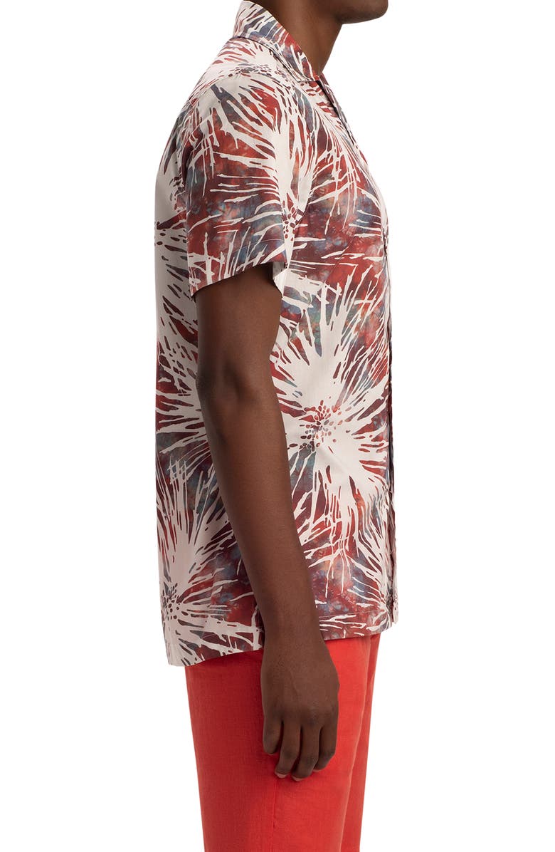 Bugatchi Classic Fit Short Sleeve Button-Up Camp Shirt, Alternate, color, 