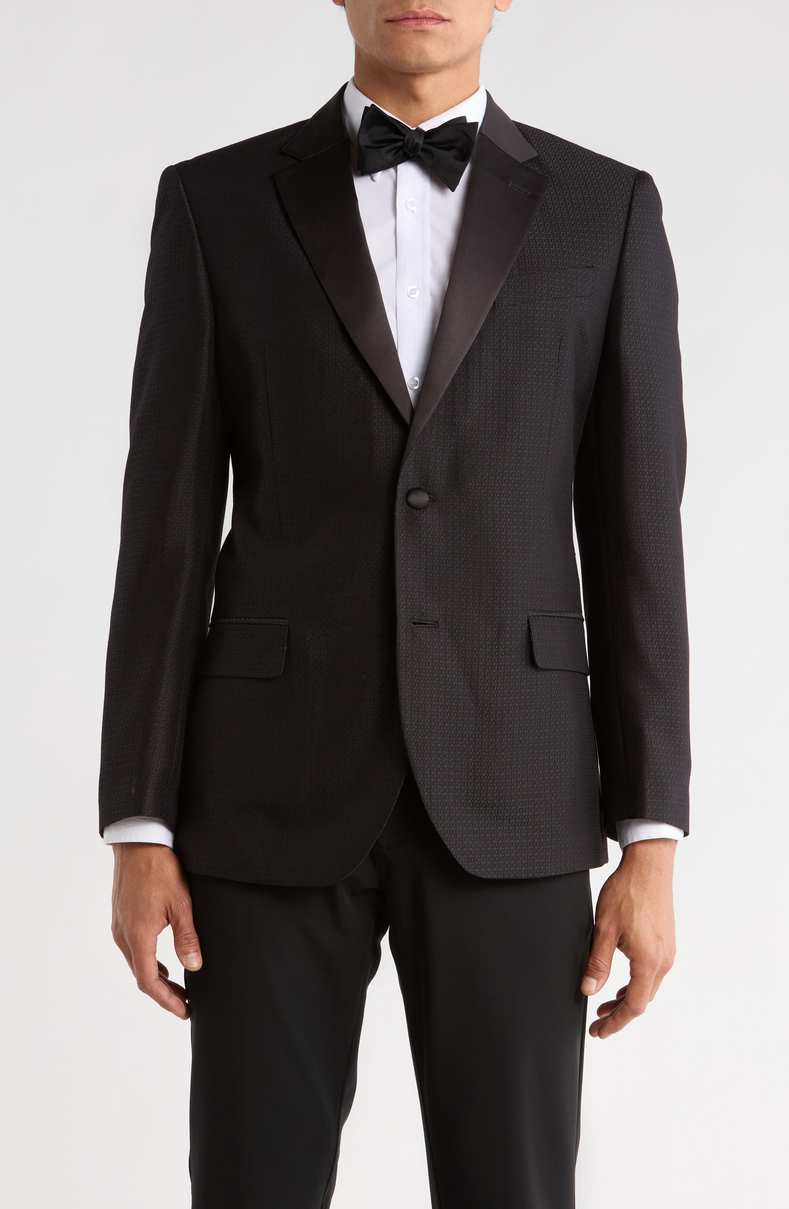 Nautica Bridge Satin Notch Lapel Jacquard Dinner Jacket
