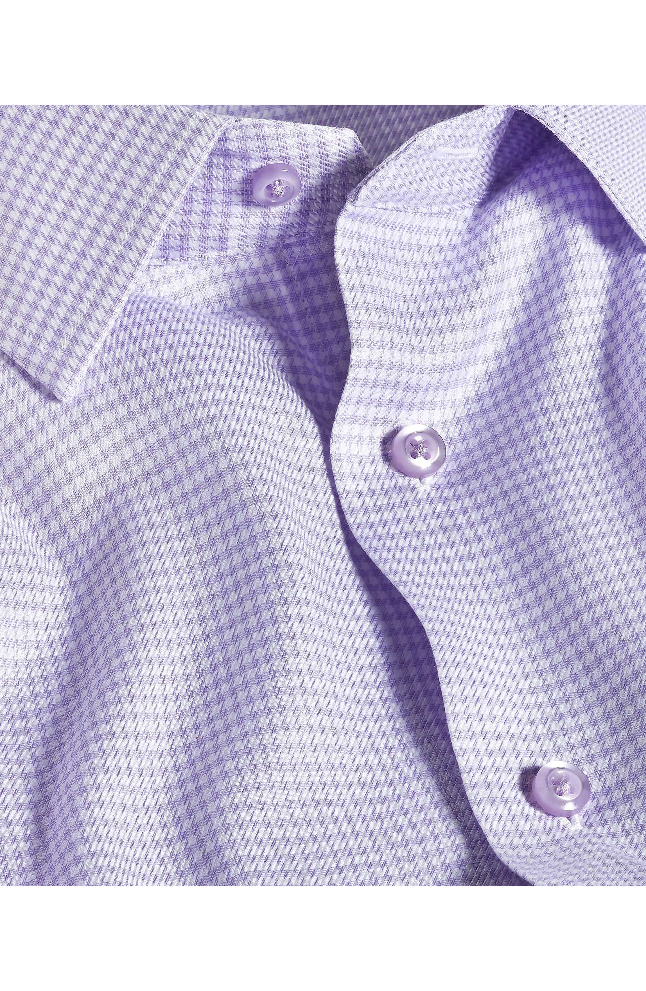 Trim Fit Stretch Cotton Twill Dress Shirt - image 2