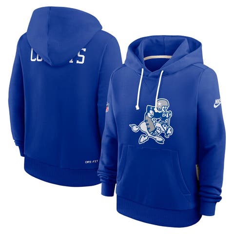 Women's Nike Royal Dallas Cowboys Throwback Sideline Standard Issue Dri-FIT Hoodie