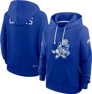 Nike Women's Nike Royal Dallas Cowboys Throwback Sideline Standard Issue Dri-FIT Hoodie