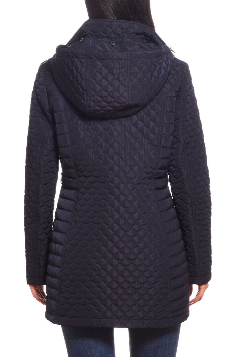 Gallery Quilted Water Resistant Hooded Jacket, Alternate, color, Ink Navy