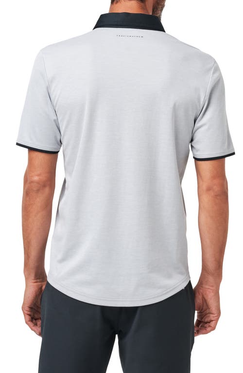 Travismathew Deep Start Polo In Heather Light Grey/black