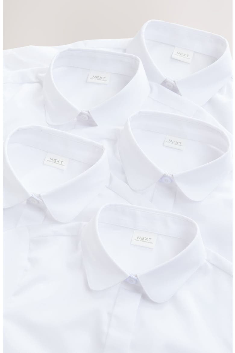Kids' 5-Pack Button-Up Shirt, Alternate, color, WHITE