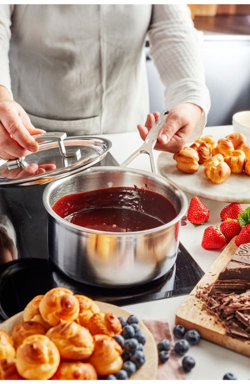 Demeyere Industry 5-ply 1.5-quart Stainless Steel Sauce Pan In Silver