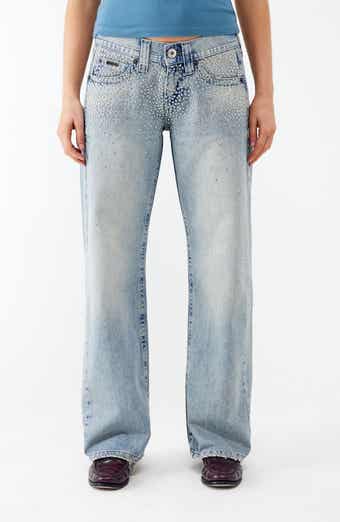 BDG Urban Outfitters Kayla Studded Low Rise Wide Leg Jeans