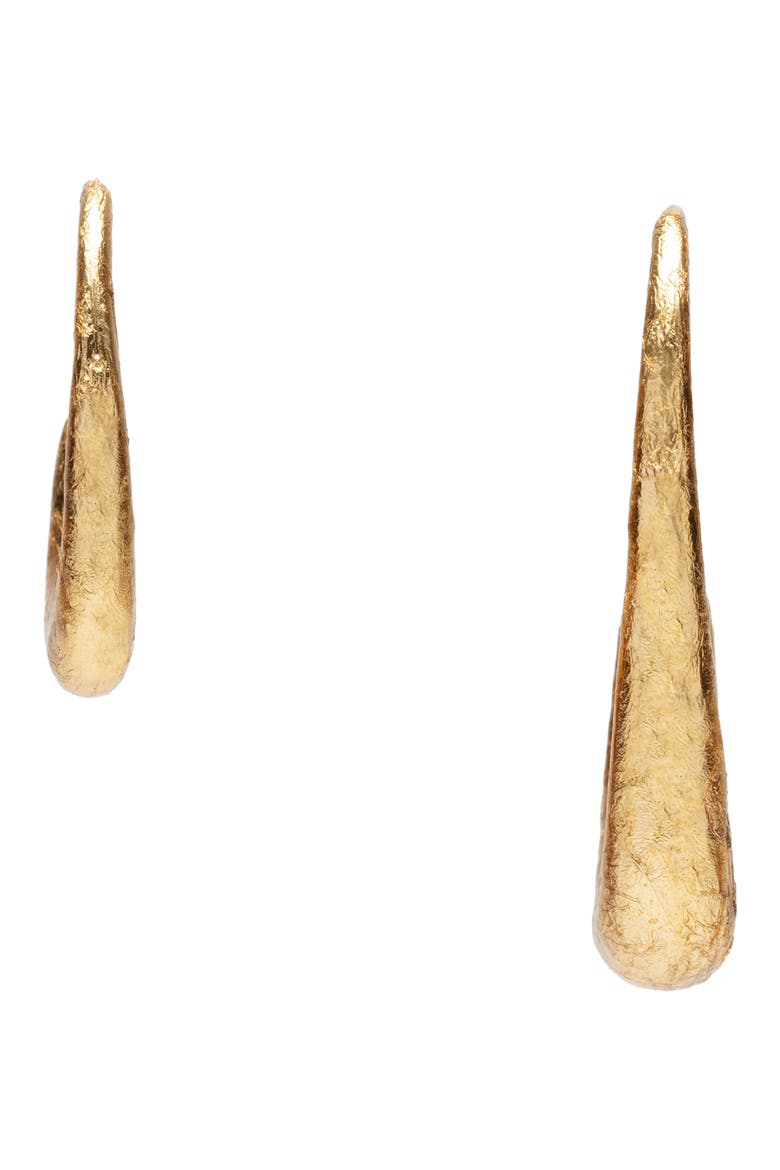 Analeia Mini Hoop Earrings, Alternate, color, GOLD FOILED WOOD
