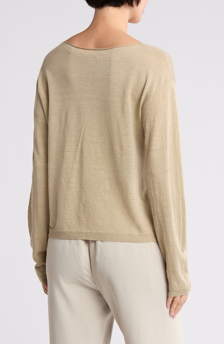 Vince Dropped Shoulder Boat Neck Sweater, Alternate, color, Sepia