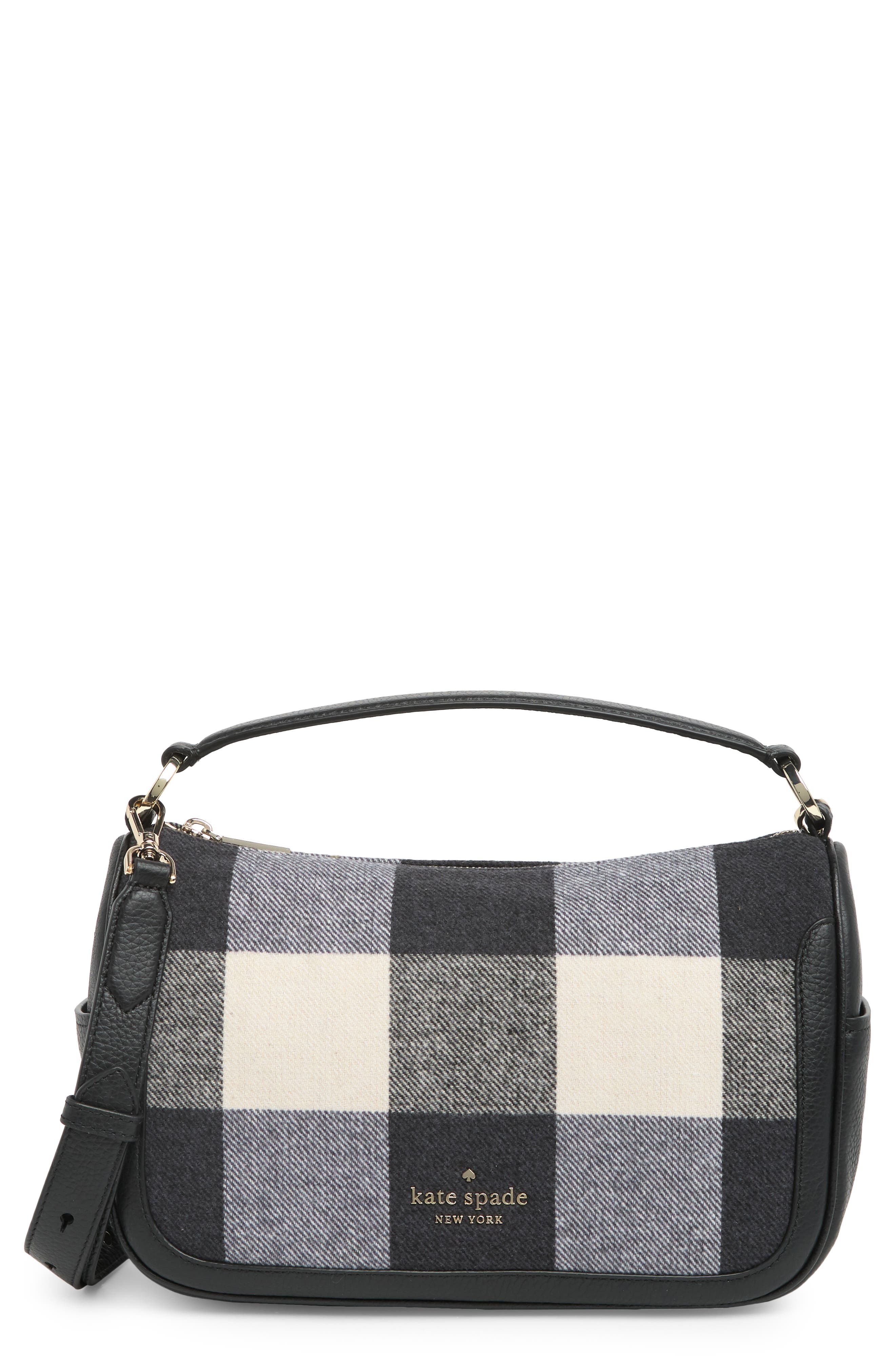 Kate Spade New York smoosh check crossbody bag, Main, color, 