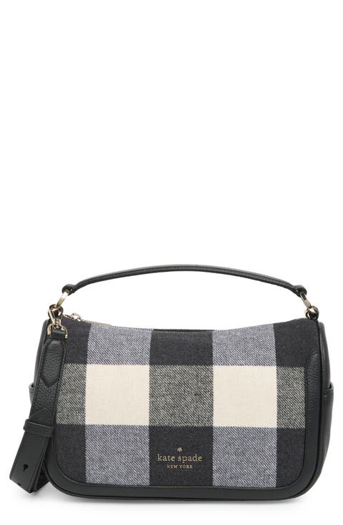 smoosh check crossbody bag