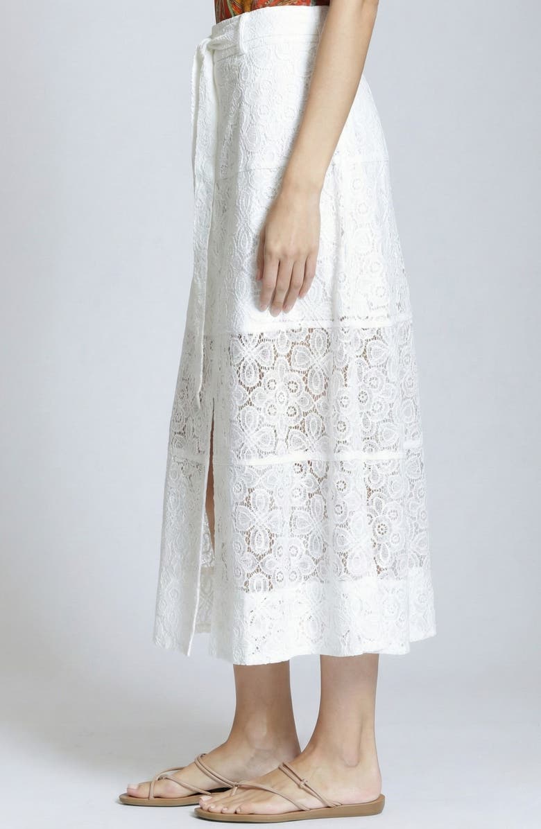 APNY Lace Midi Skirt, Alternate, color, White