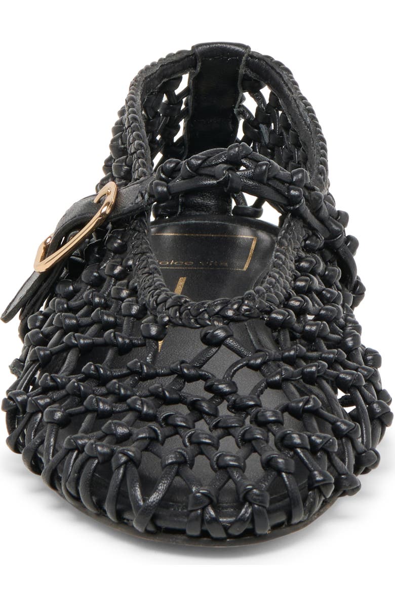 Dolce Vita Clair Woven Mary Jane Flat, Alternate, color, Black Woven Leather