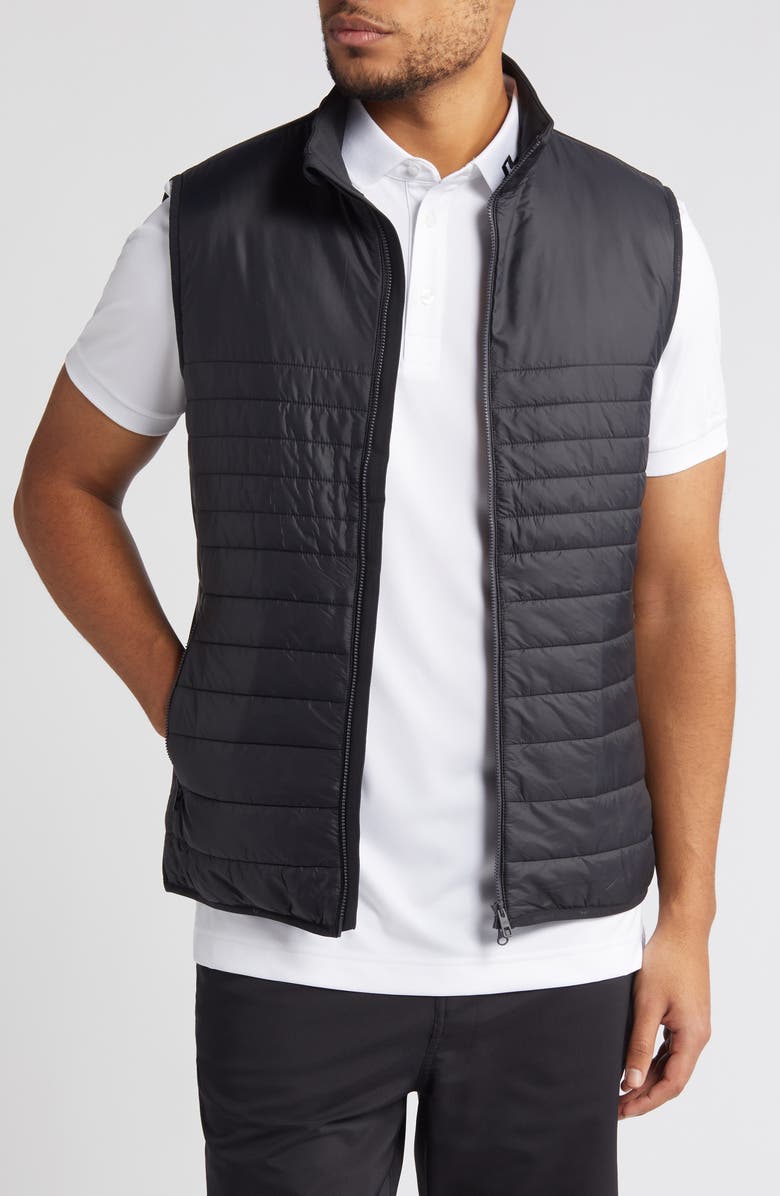 J. Lindeberg Martino Quilted Hybrid Water Repellent Insulated Vest, Alternate, color, 