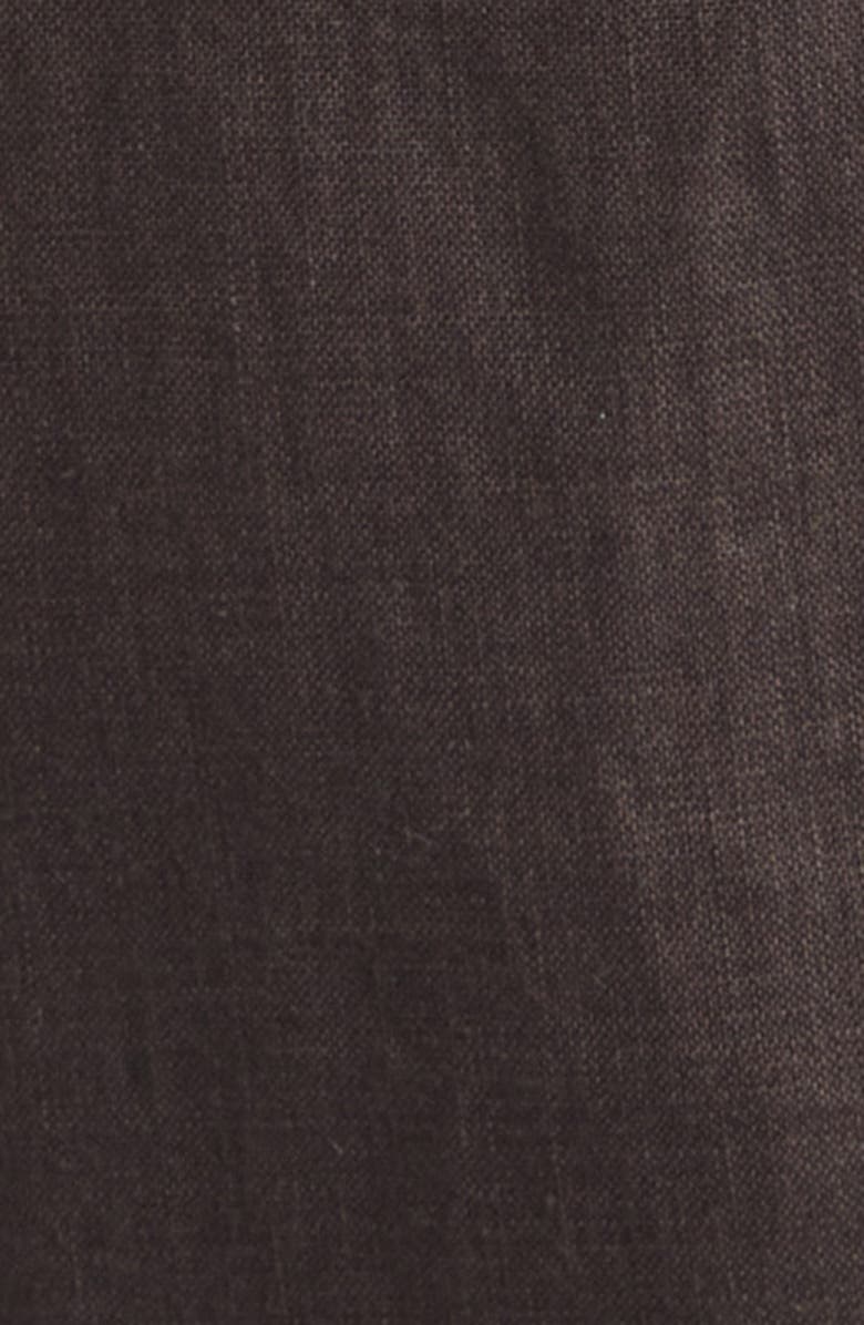 Undercover Crop Linen Straight Leg Pants, Alternate, color, Brown