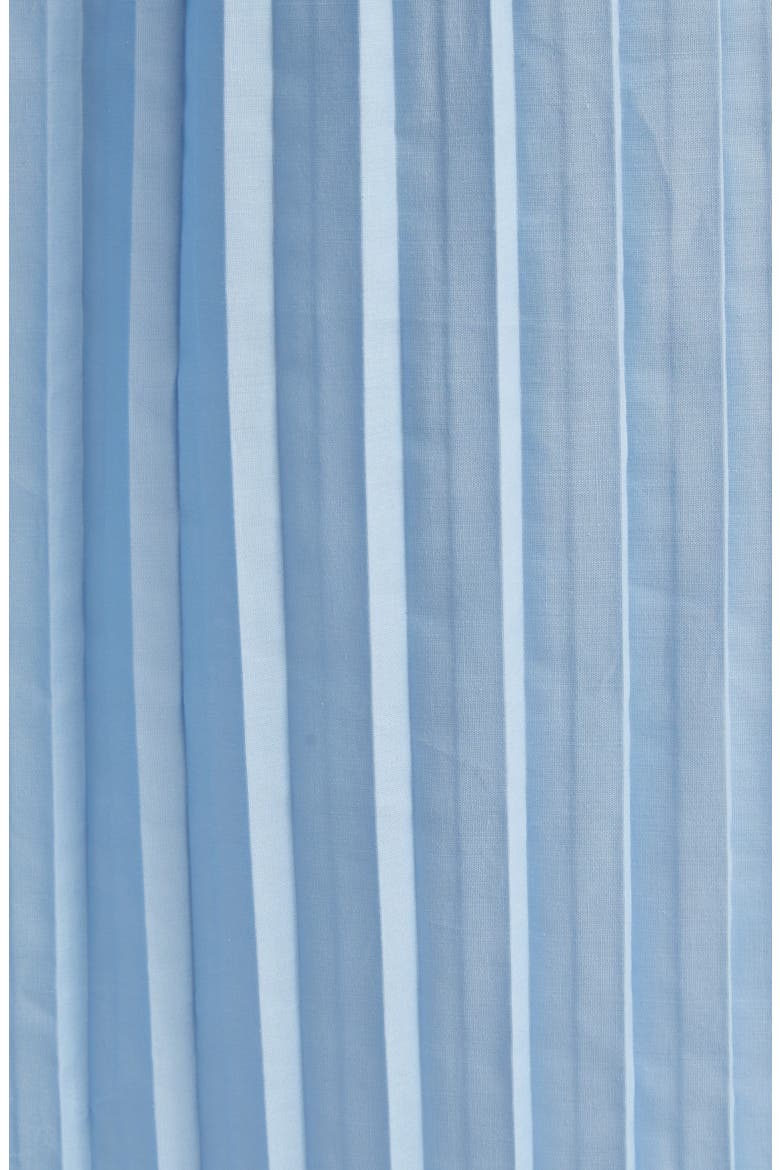 Drawstring Waist Pleated Midi Skirt, Alternate, color, LIGHT BLUE