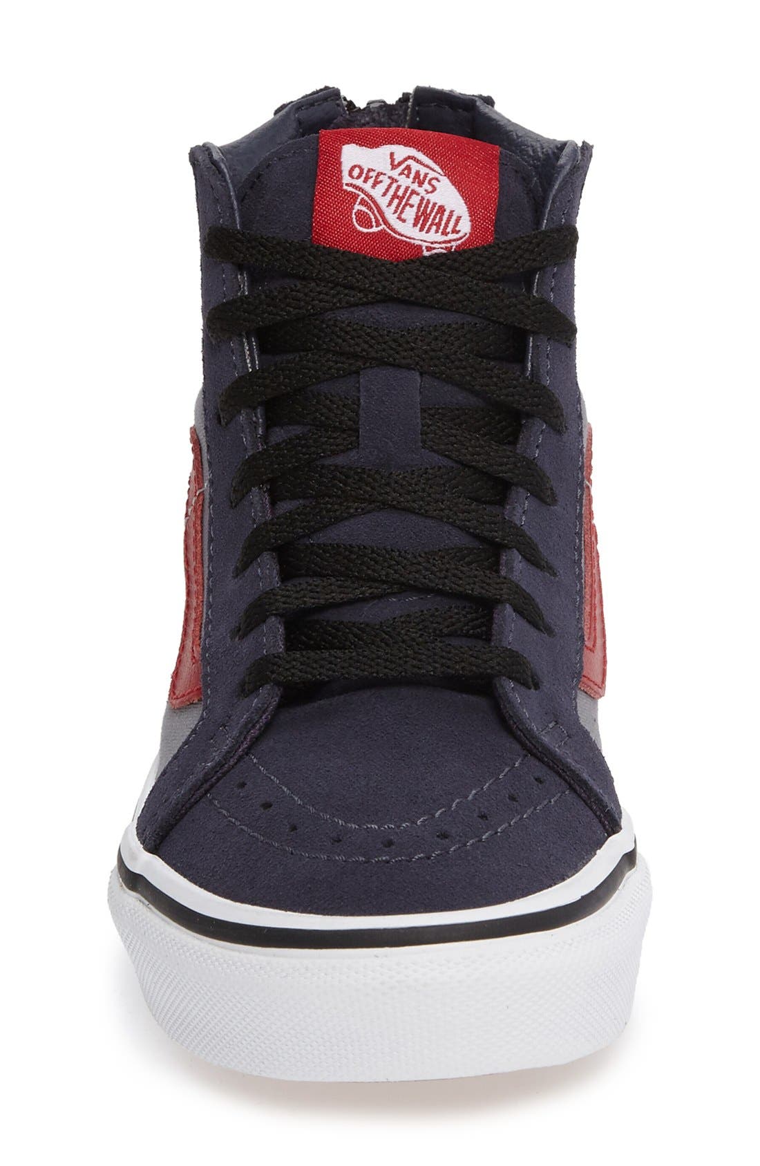 SK8-Hi Zip Pop Sneaker, Alternate, color, PARISIAN NIGHT/ RACING RED