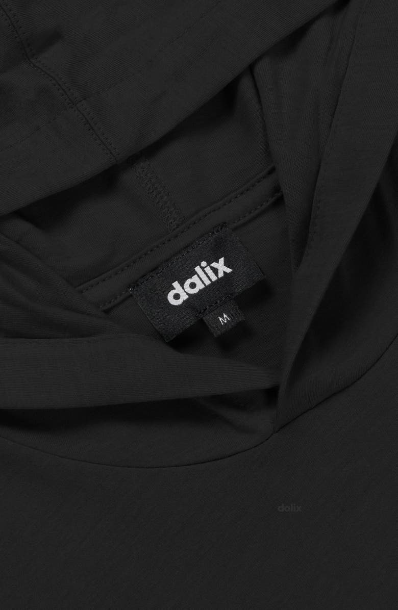 Dalix Mens Ghost Hooded Long Sleeve Jersey Tee, Alternate, color, Black